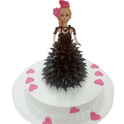 "Designer Doll Cake -3 Kgs (code BC03) - Click here to View more details about this Product